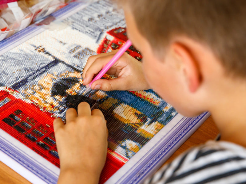 Featured Image for Blog Post: The benefits of diamond painting for stress relief and mindfulness at Made with Diamonds