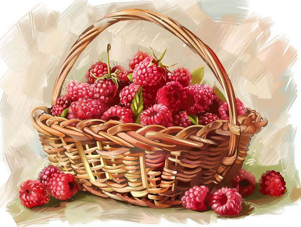 Artisan Raspberry Basket - Diamond Painting Kit