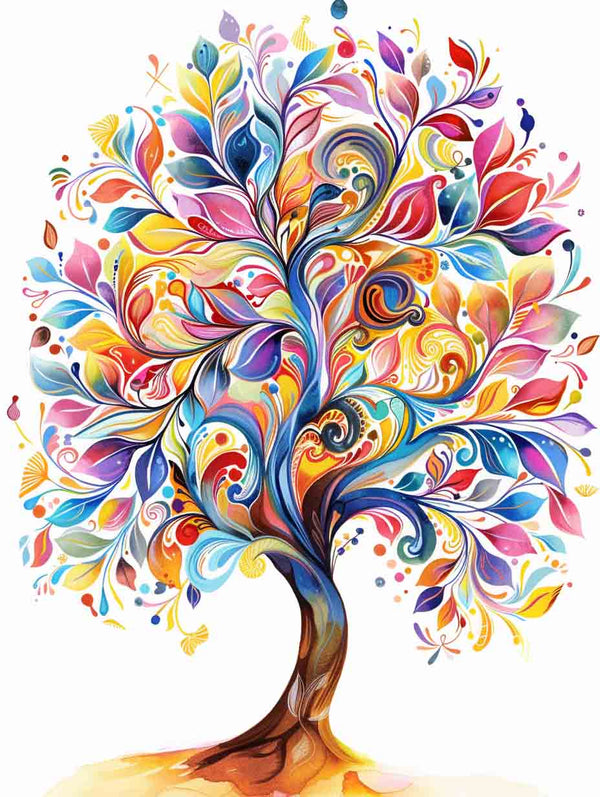 Colourful Flourish – A Radiant Diamond Painting Tree