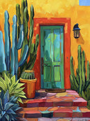 Green Door Desert - Diamond Painting Kit