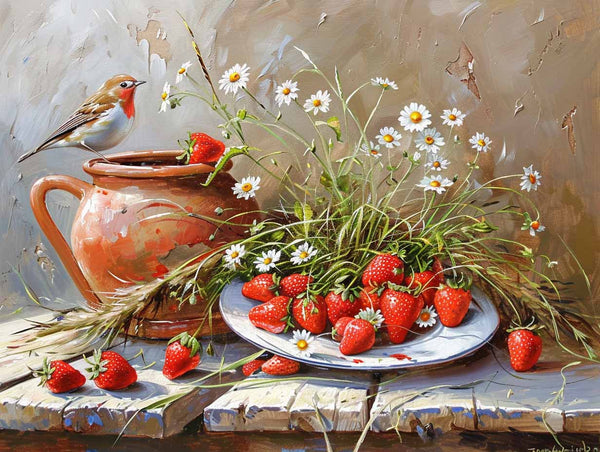 Strawberry Blossom - Diamond Painting Kit