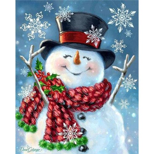 A Happy Snowman Diamond Painting Diamond Art Kit