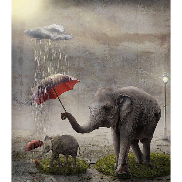 Baby Elephant And Mother Diamond Painting Diamond Art Kit