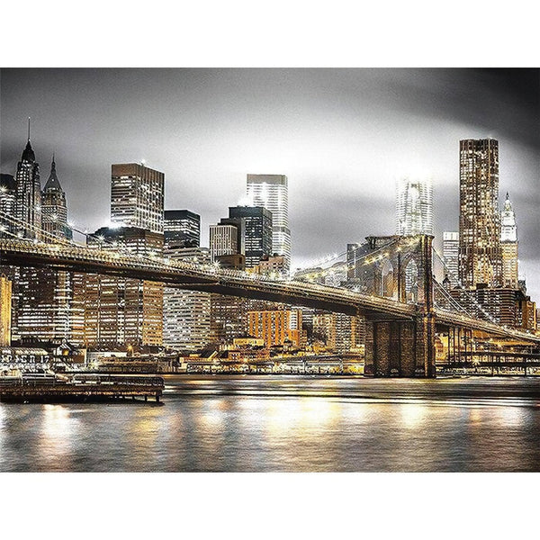 Beautiful City And Bridge Diamond Painting Diamond Art Kit