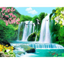 Beautiful Waterfall and Birds Diamond Painting Diamond Art Kit