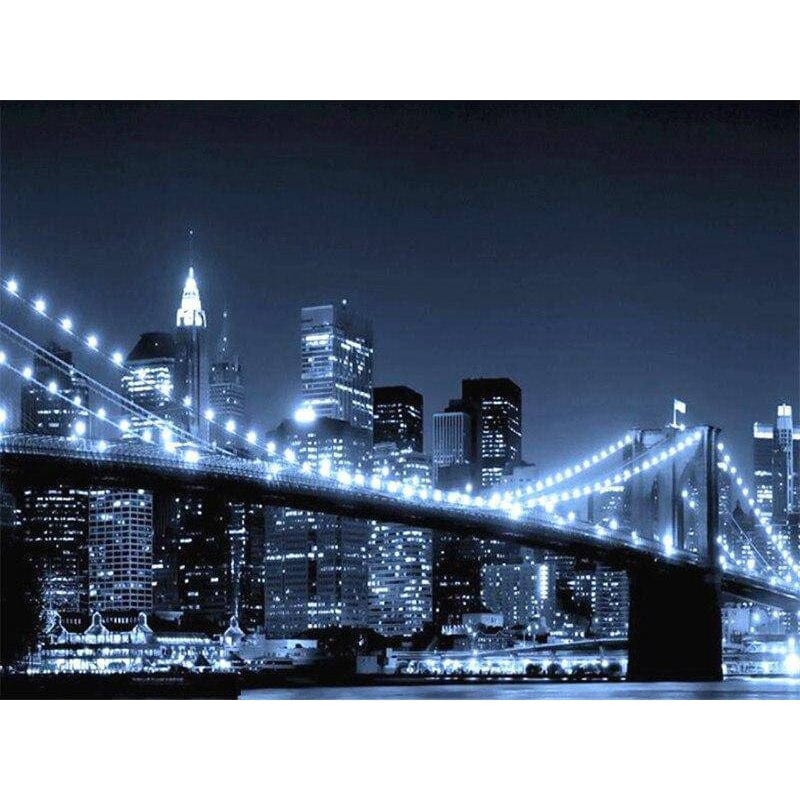 Black City Bridge Diamond Painting Diamond Art Kit