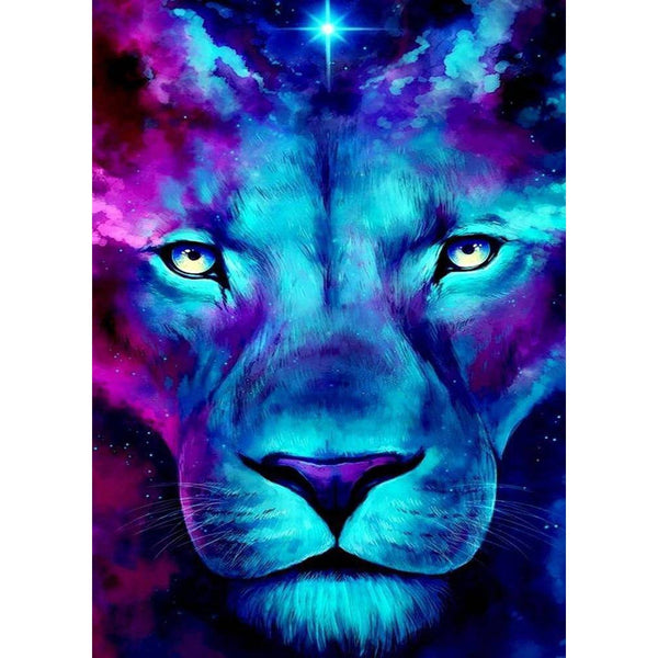 Blue Lion Diamond Painting Diamond Art Kit