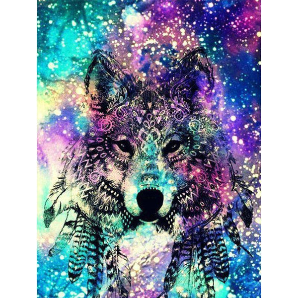 Colorful Wolf Diamond Painting Diamond Art Kit
