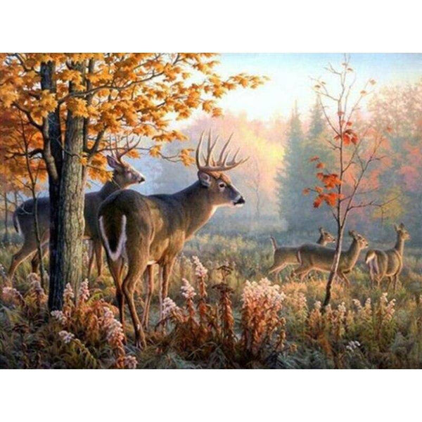 Deer Squad and Forest Diamond Painting Diamond Art Kit
