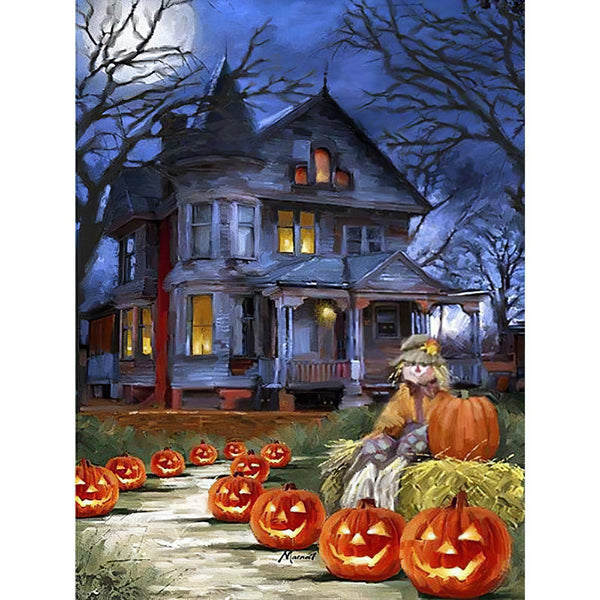 Halloween'S Pumpkin House Diamond Painting Diamond Art Kit