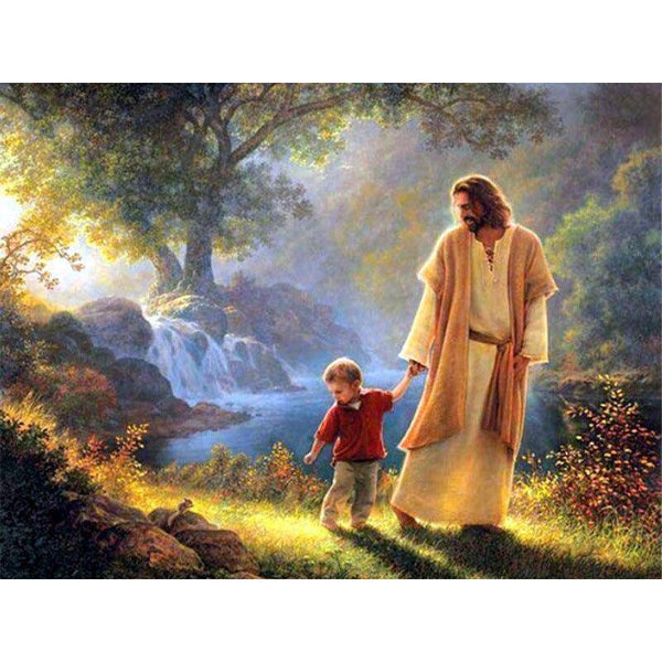 Jesus and a Boy Diamond Painting Diamond Art Kit