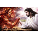 Jesus Vs Demon Diamond Painting Diamond Art Kit