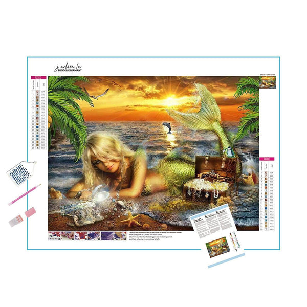 Mermaid'S Picnic Diamond Painting Diamond Art Kit