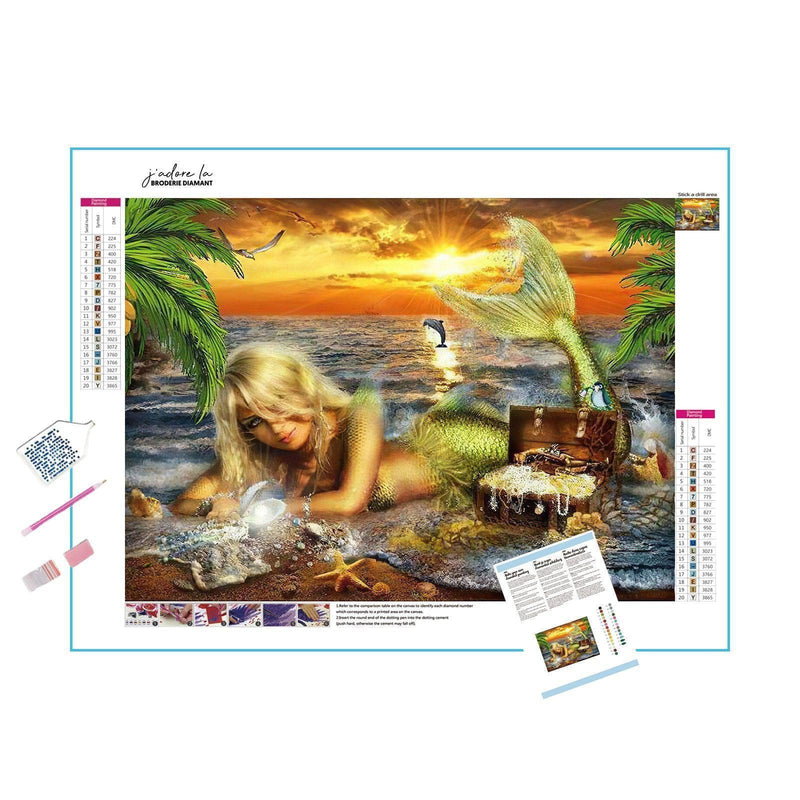 Mermaid'S Picnic Diamond Painting Diamond Art Kit