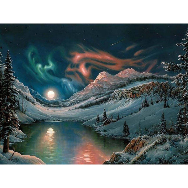 Midnight Mountain Diamond Painting Diamond Art Kit