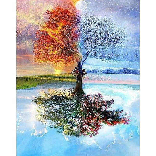 Seasons On A Tree Diamond Painting Diamond Art Kit
