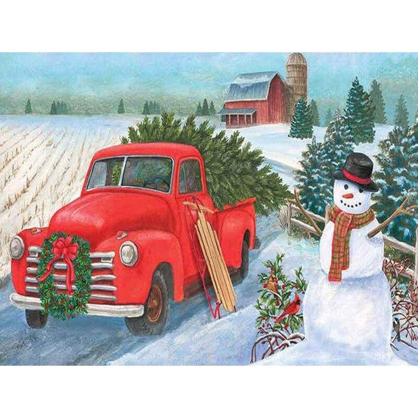 Snowman's Farm Diamond Painting Diamond Art Kit