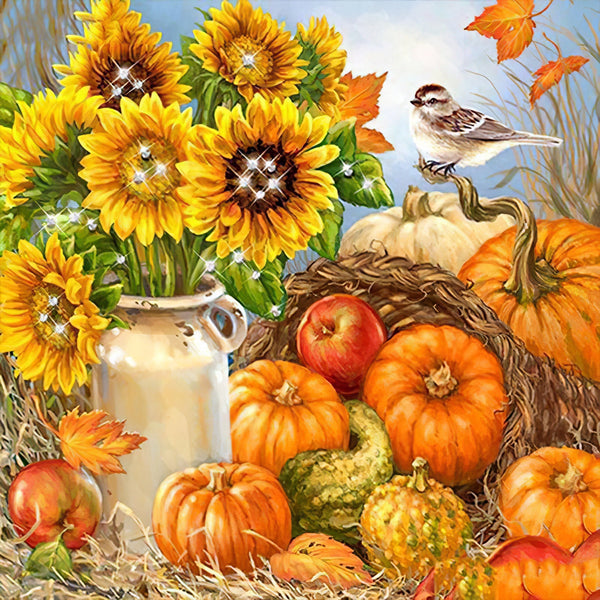 Sunflower And Bird Diamond Painting Diamond Art Kit